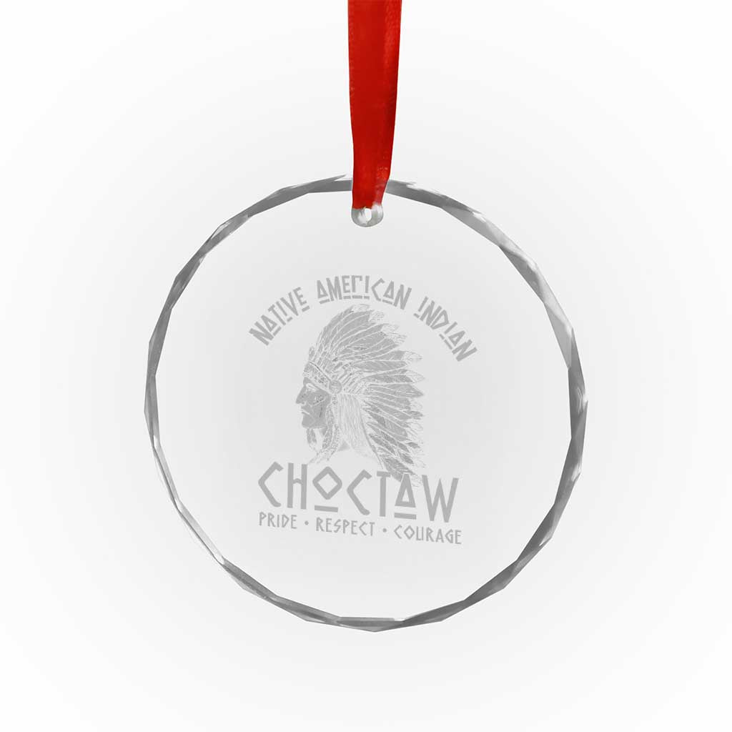Choctaw Native American Indian Pride Indigenous Tribe Crystal Glass Ornament