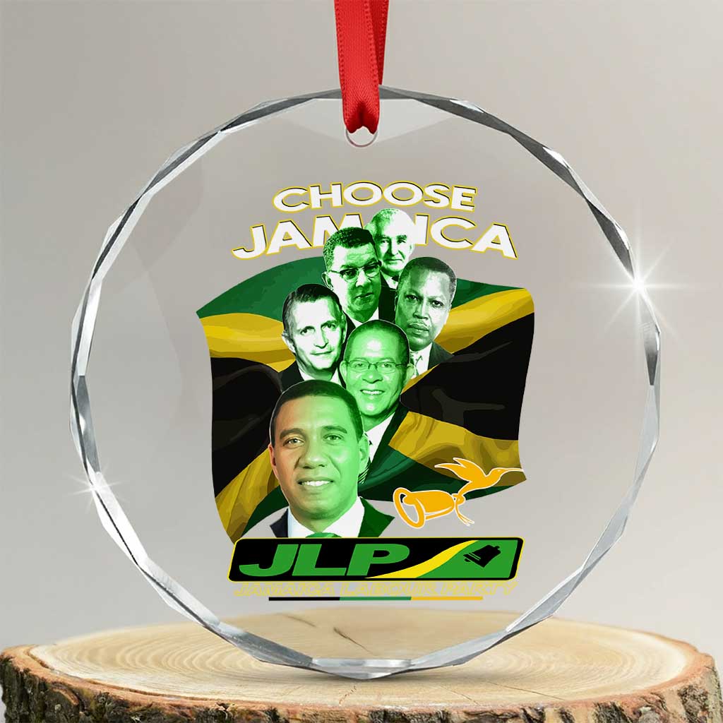 Choose Jamaica JLP Supporter Crystal Glass Ornament Patriotic Leaders Jamaica Jamaica Labor Party Politics - Wonder Print Shop