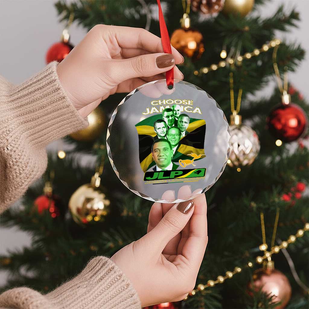 Choose Jamaica JLP Supporter Crystal Glass Ornament Patriotic Leaders Jamaica Jamaica Labor Party Politics - Wonder Print Shop