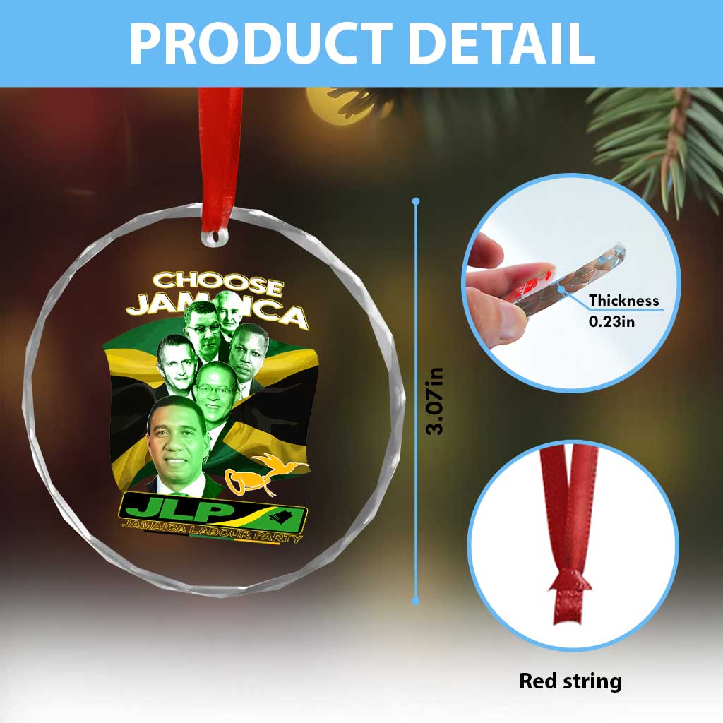 Choose Jamaica JLP Supporter Crystal Glass Ornament Patriotic Leaders Jamaica Jamaica Labor Party Politics - Wonder Print Shop