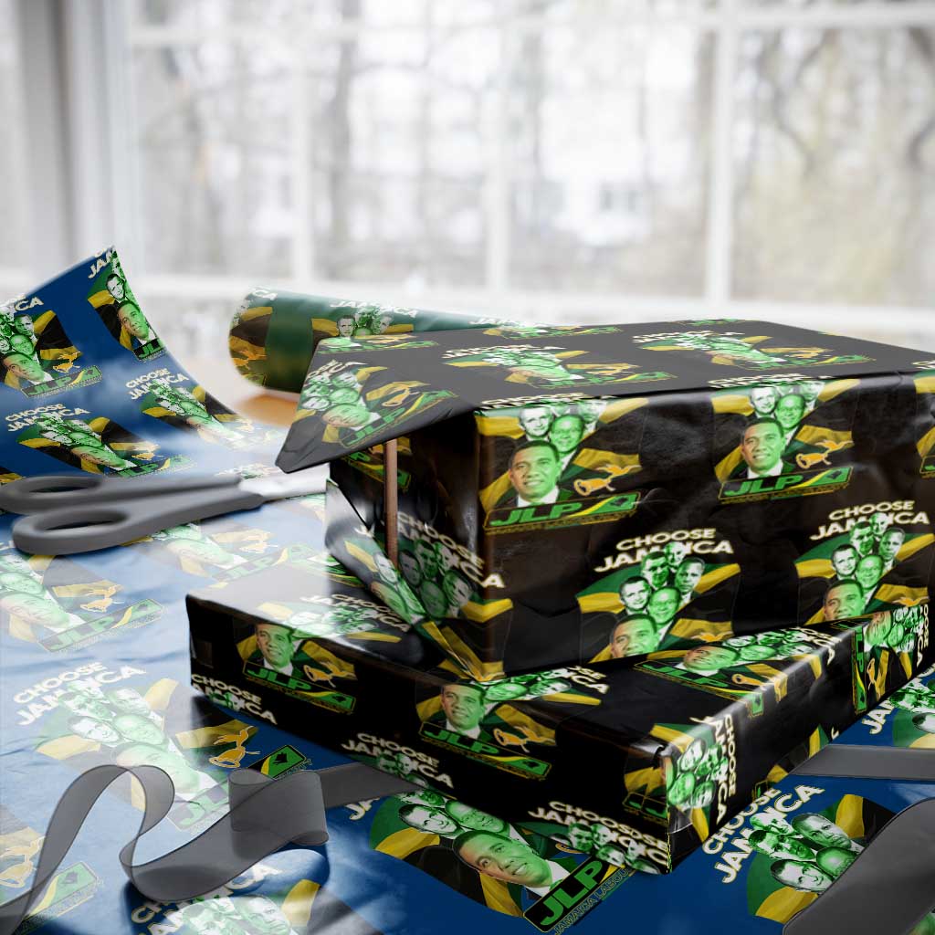 Choose Jamaica JLP Supporter Wrapping Paper Roll Patriotic Leaders Jamaica Jamaica Labor Party Politics - Wonder Print Shop