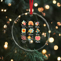 Choose Love Over Hate Fear Over And Over Again Crystal Glass Ornament Floral Inspirational Peace - Wonder Print Shop