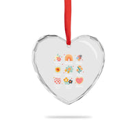 Choose Love Over Hate Fear Over And Over Again Heart Crystal Glass Ornament Floral Inspirational Peace - Wonder Print Shop
