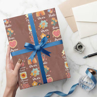 Choose Love Over Hate Fear Over And Over Again Wrapping Paper Roll Floral Inspirational Peace - Wonder Print Shop