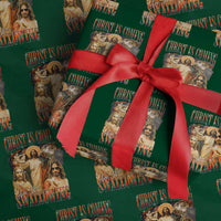 Christ Is Coming Are You Swallowing Wrapping Paper Roll Funny Offensive Jesus Christian - Wonder Print Shop