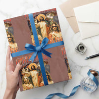 Christ Is Coming Are You Swallowing Wrapping Paper Roll Funny Offensive Jesus Christian - Wonder Print Shop