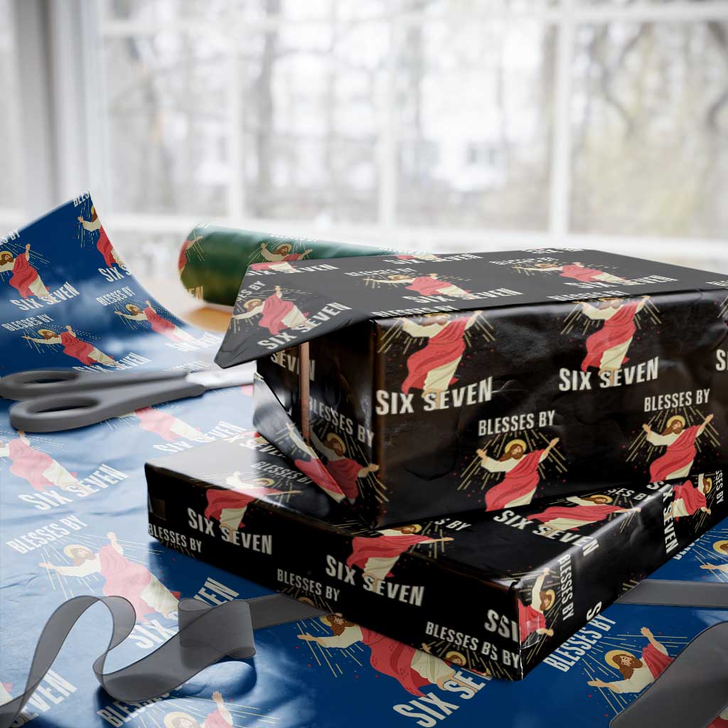 Christian 67 Meme Wrapping Paper Roll Blesses By Six Seven Funny - Wonder Print Shop