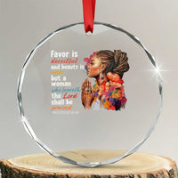 Christian African American Crystal Glass Ornament Favor Is Deceitful And Beauty Is Vain - Wonder Print Shop