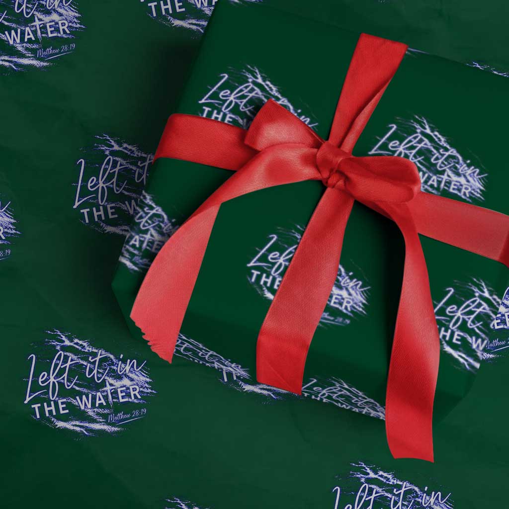 Christian Baptism Wrapping Paper Roll Left It In The Water Matthew 28 19