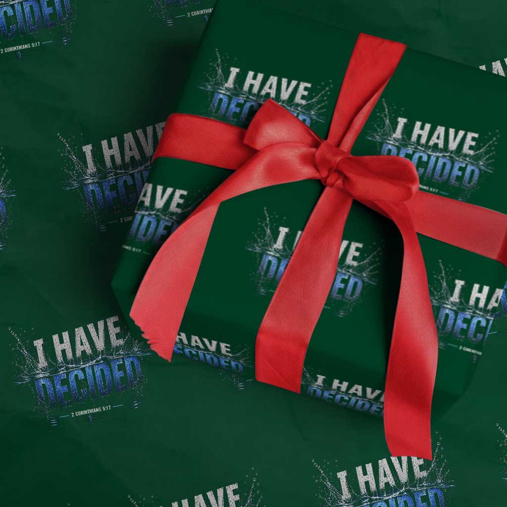 Christian Baptism Wrapping Paper Roll New Believer Water Immersion Baptized I Have Decided
