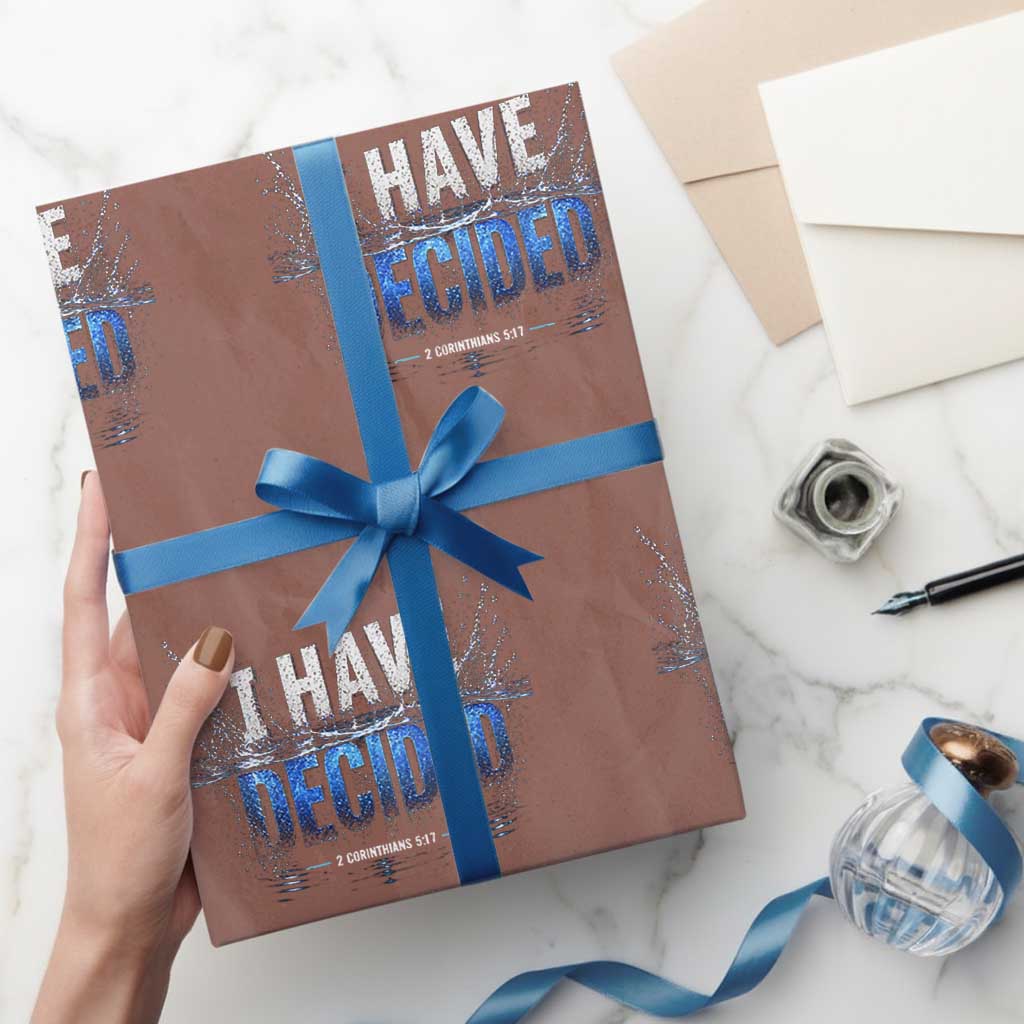 Christian Baptism Wrapping Paper Roll New Believer Water Immersion Baptized I Have Decided