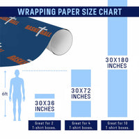 Christian Basketball Cross Wrapping Paper Roll Retro Vintage Minimal Religious Faith