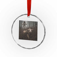 Christian Biblical Parable Of Lost Sheep Scene Crystal Glass Ornament Funny Photo