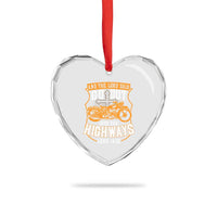 Christian Biker Heart Crystal Glass Ornament And The Lord Said Go Out Into The Highways Luke 14 23