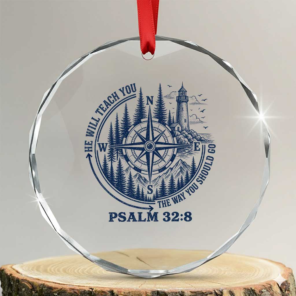 Christian Camping Crystal Glass Ornament He Will Teach You The Way You Should Go