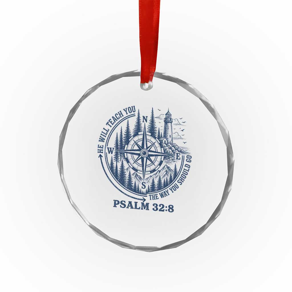 Christian Camping Crystal Glass Ornament He Will Teach You The Way You Should Go