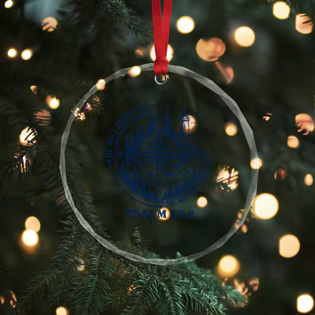 Christian Camping Crystal Glass Ornament He Will Teach You The Way You Should Go