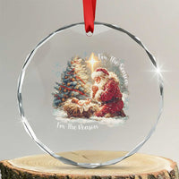 Christian Christmas Crystal Glass Ornament Jesus I Am The Reason Santa I Am The Season - Wonder Print Shop