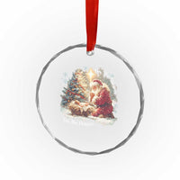 Christian Christmas Crystal Glass Ornament Jesus I Am The Reason Santa I Am The Season - Wonder Print Shop