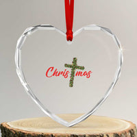 Christian Christmas Heart Crystal Glass Ornament Cross Lights Faith - Wonder Print Shop