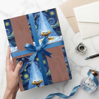 Christian Christmas Wrapping Paper Roll Nativity Scene Jeus Baby Starry Night Xmas - Wonder Print Shop