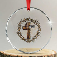 Christian Cross Crystal Glass Ornament Bible John 3:16 Jesus He Gave His Only Son Jesus Christian - Wonder Print Shop