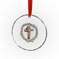 Christian Cross Crystal Glass Ornament Bible John 3:16 Jesus He Gave His Only Son Jesus Christian - Wonder Print Shop