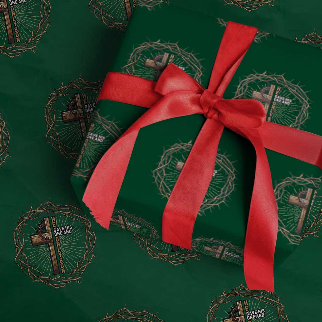 Christian Cross Wrapping Paper Roll Bible John 3:16 Jesus He Gave His Only Son Jesus Christian - Wonder Print Shop