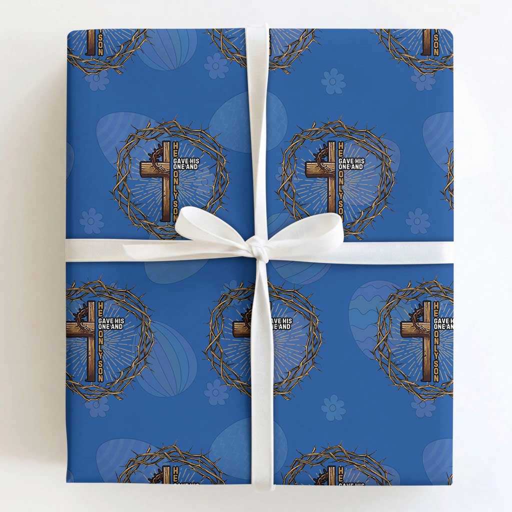 Christian Cross Wrapping Paper Roll Bible John 3:16 Jesus He Gave His Only Son Jesus Christian