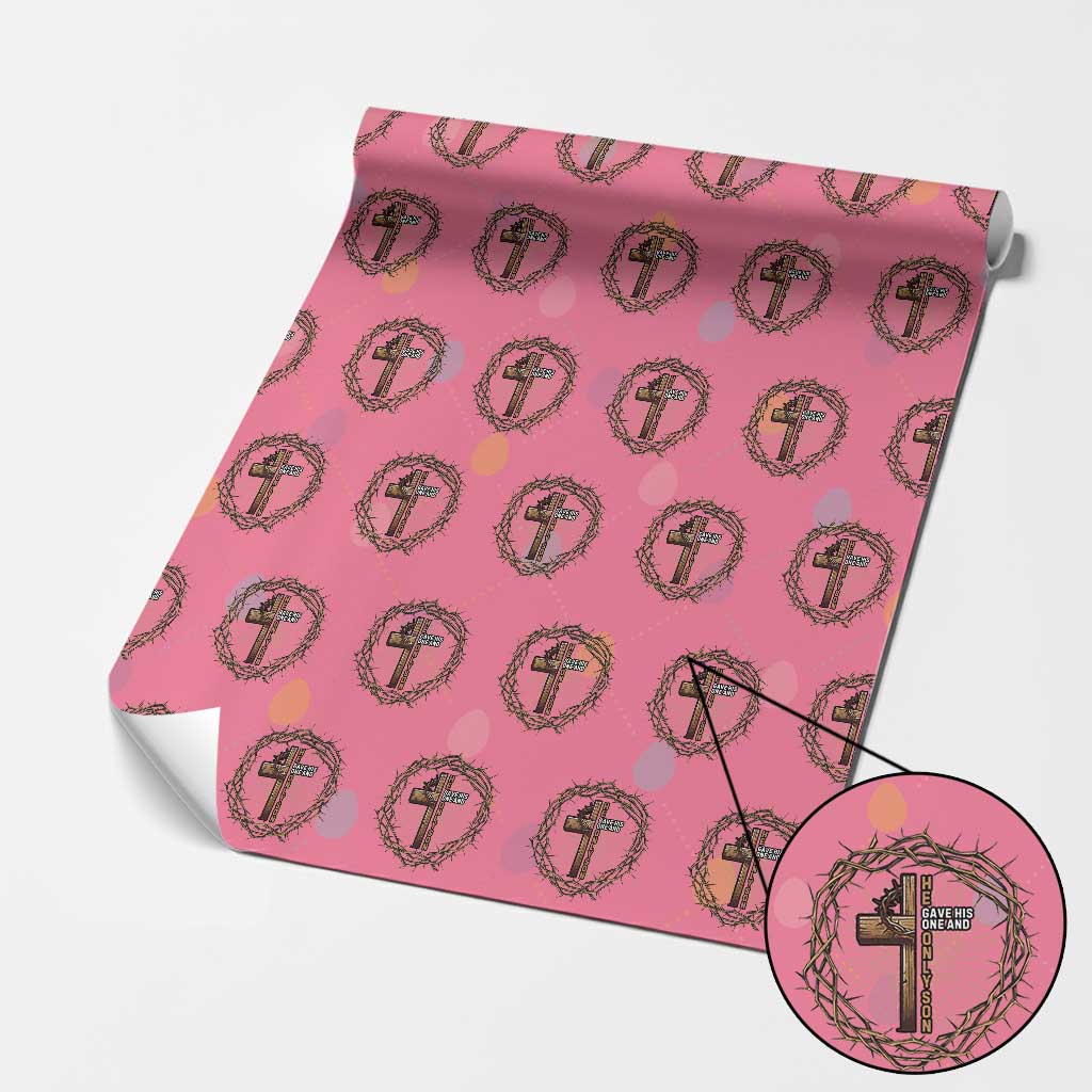 Christian Cross Wrapping Paper Roll Bible John 3:16 Jesus He Gave His Only Son Jesus Christian