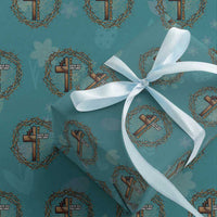 Christian Cross Wrapping Paper Roll Bible John 3:16 Jesus He Gave His Only Son Jesus Christian