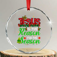 Christian Crystal Glass Ornament Jesus Is The Reason For The Season TS09