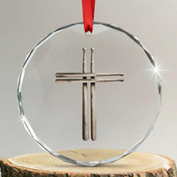 Christian Drummer Crystal Glass Ornament Drumstick Cross Rock Music Lover Gift - Wonder Print Shop
