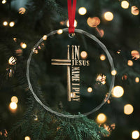 Christian Drummer Crystal Glass Ornament In Jesus Name I Play Drumstick Cross Drums Percussionist