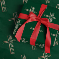 Christian Drummer Wrapping Paper Roll In Jesus Name I Play Drumstick Cross Drums Percussionist