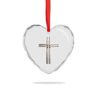 Christian Drummer Heart Crystal Glass Ornament Drumstick Cross Rock Music Lover Gift - Wonder Print Shop