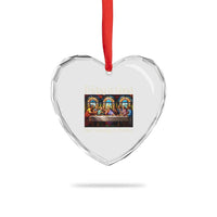 Christian Easter Heart Crystal Glass Ornament Friday is Good Sunday is Better