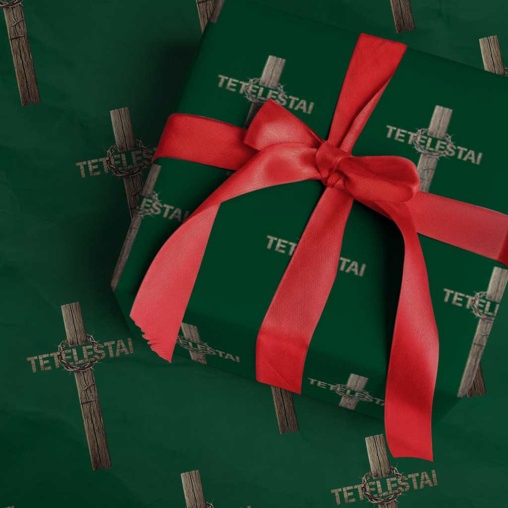Christian Easter Resurrection Day Tetelestai Religious Cross Wrapping Paper Roll