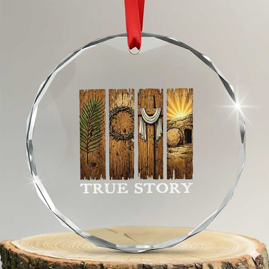 Christian Easter True Story Resurrection Scene Vintage Crystal Glass Ornament Faith Based Jesus Empty Tomb Gift for Believers