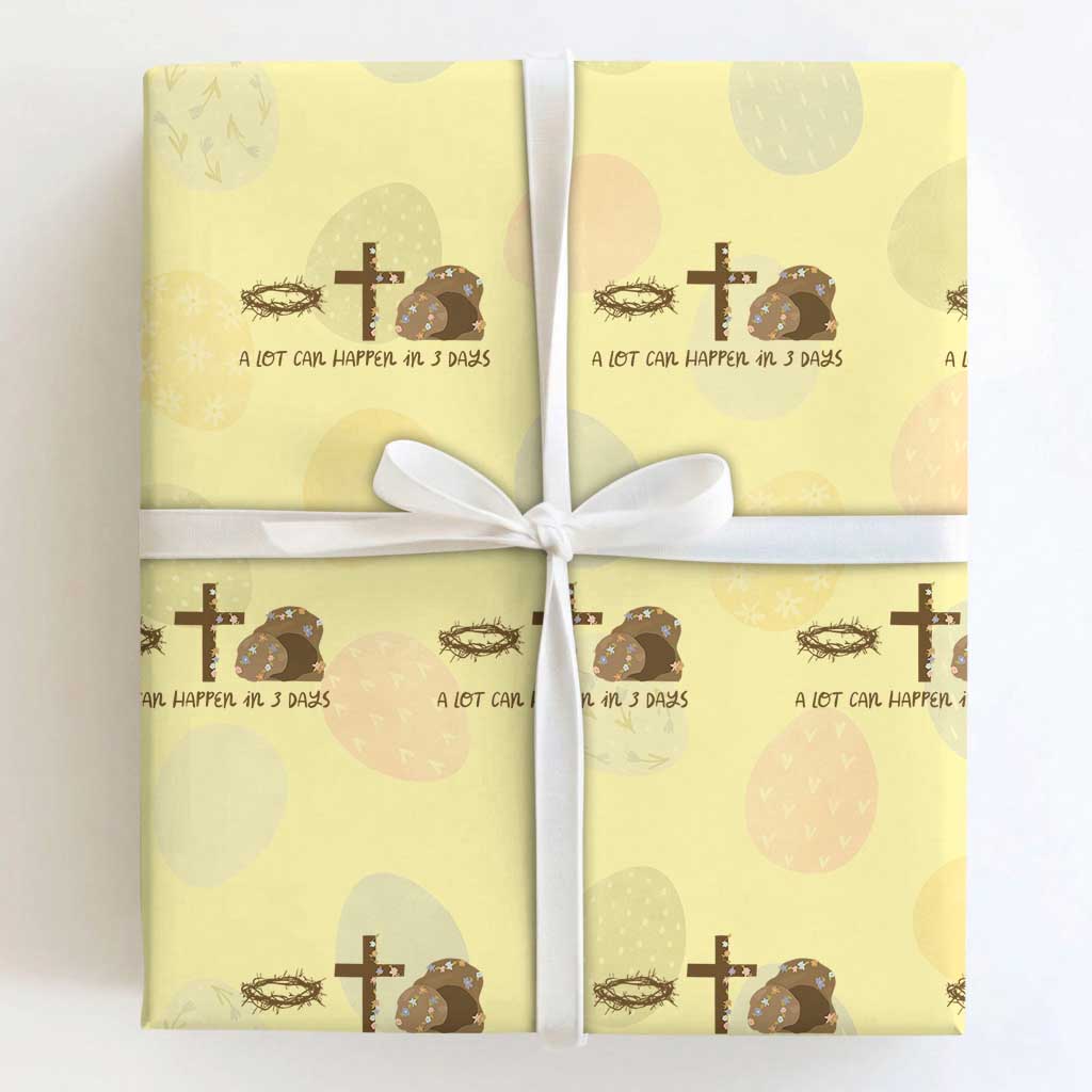 Christian Easter Wrapping Paper Roll A Lot Can Happen In Three Days