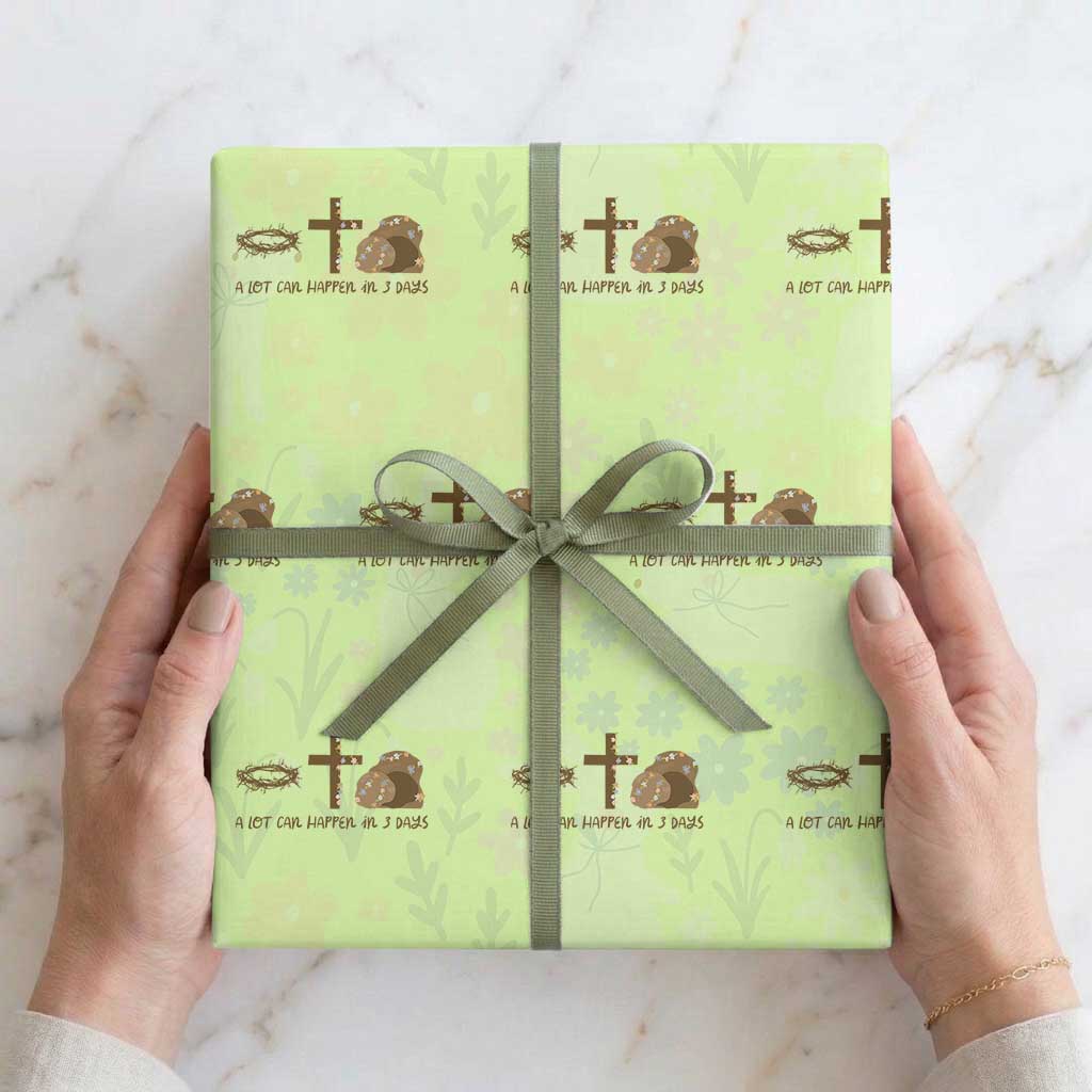 Christian Easter Wrapping Paper Roll A Lot Can Happen In Three Days
