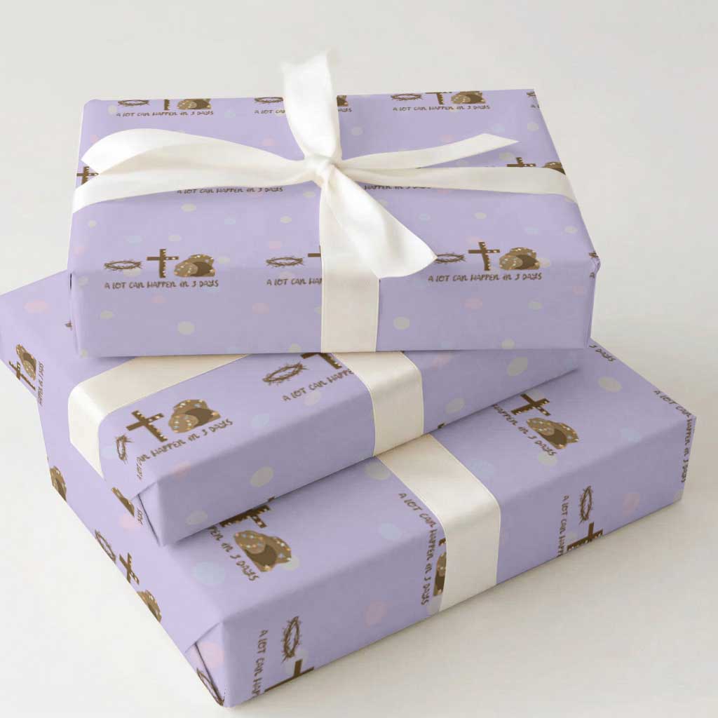 Christian Easter Wrapping Paper Roll A Lot Can Happen In Three Days