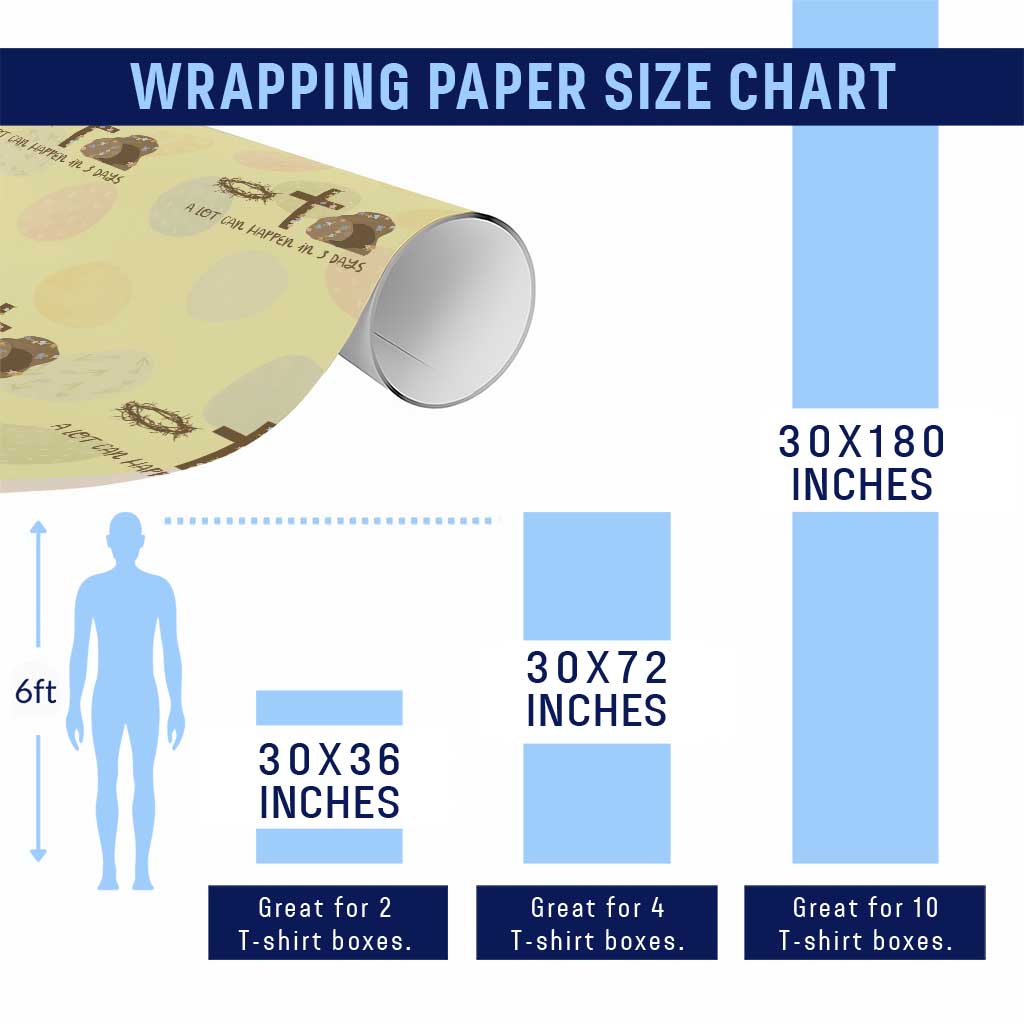 Christian Easter Wrapping Paper Roll A Lot Can Happen In Three Days