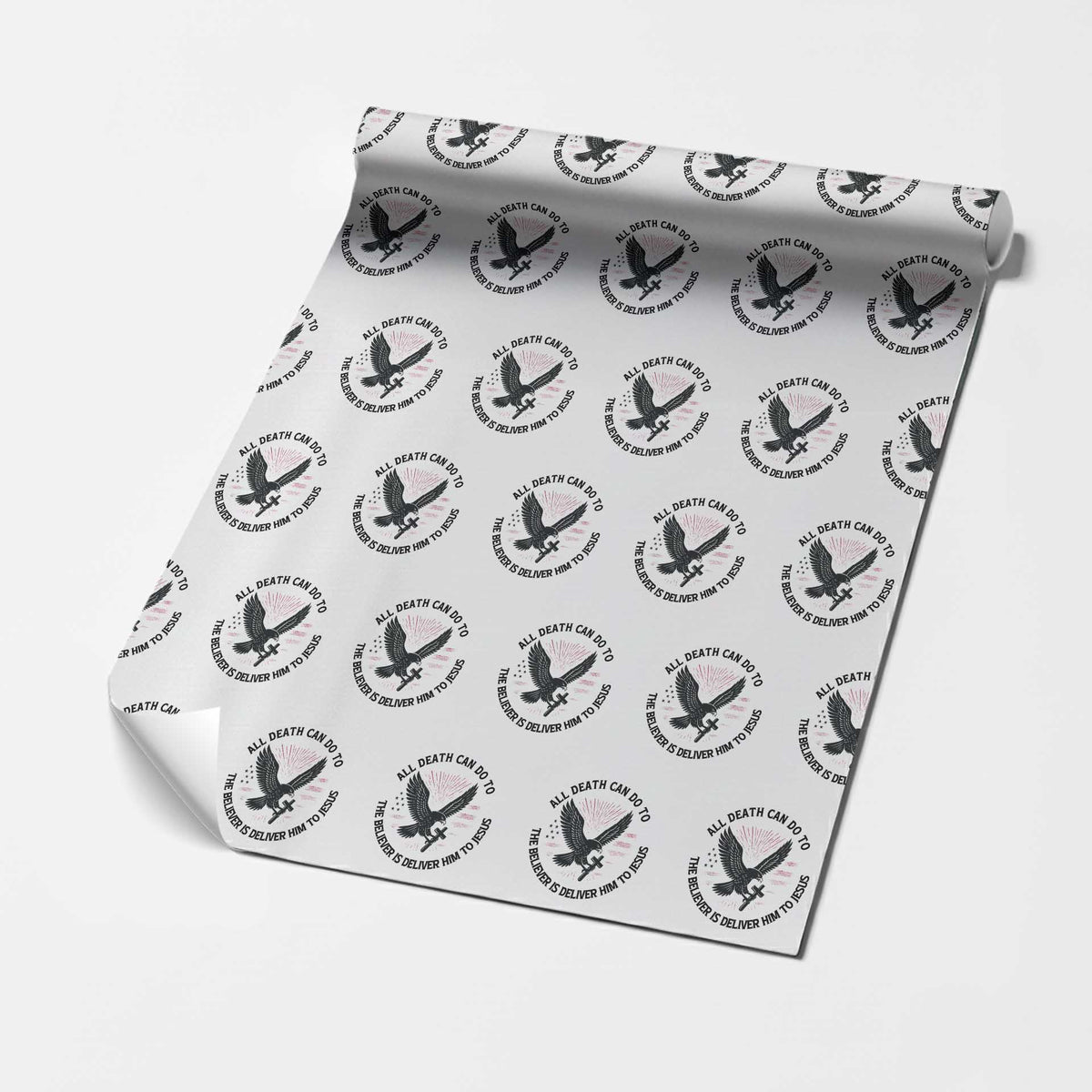 Christian Faith Patriotic Wrapping Paper Roll Death Deliver The Believer To Jesus American Eagle Graphic - Wonder Print Shop