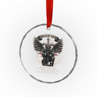 Christian Firefighter Crystal Glass Ornament When You Walk Through The Fire You Shall Not Be Burned American Flag