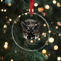 Christian Firefighter Crystal Glass Ornament When You Walk Through The Fire You Shall Not Be Burned American Flag
