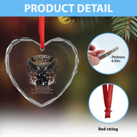 Christian Firefighter Heart Crystal Glass Ornament When You Walk Through The Fire You Shall Not Be Burned American Flag