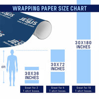 Christian Fishing Wrapping Paper Roll Even Jesus Had A Fish Story Funny Fisherman - Wonder Print Shop