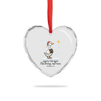 Christian Goose Heart Crystal Glass Ornament Sorry I Am Late His Timing Not Mine - Wonder Print Shop