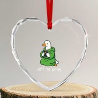 Christian Goose St Patrick's Day Heart Crystal Glass Ornament Off To Pray